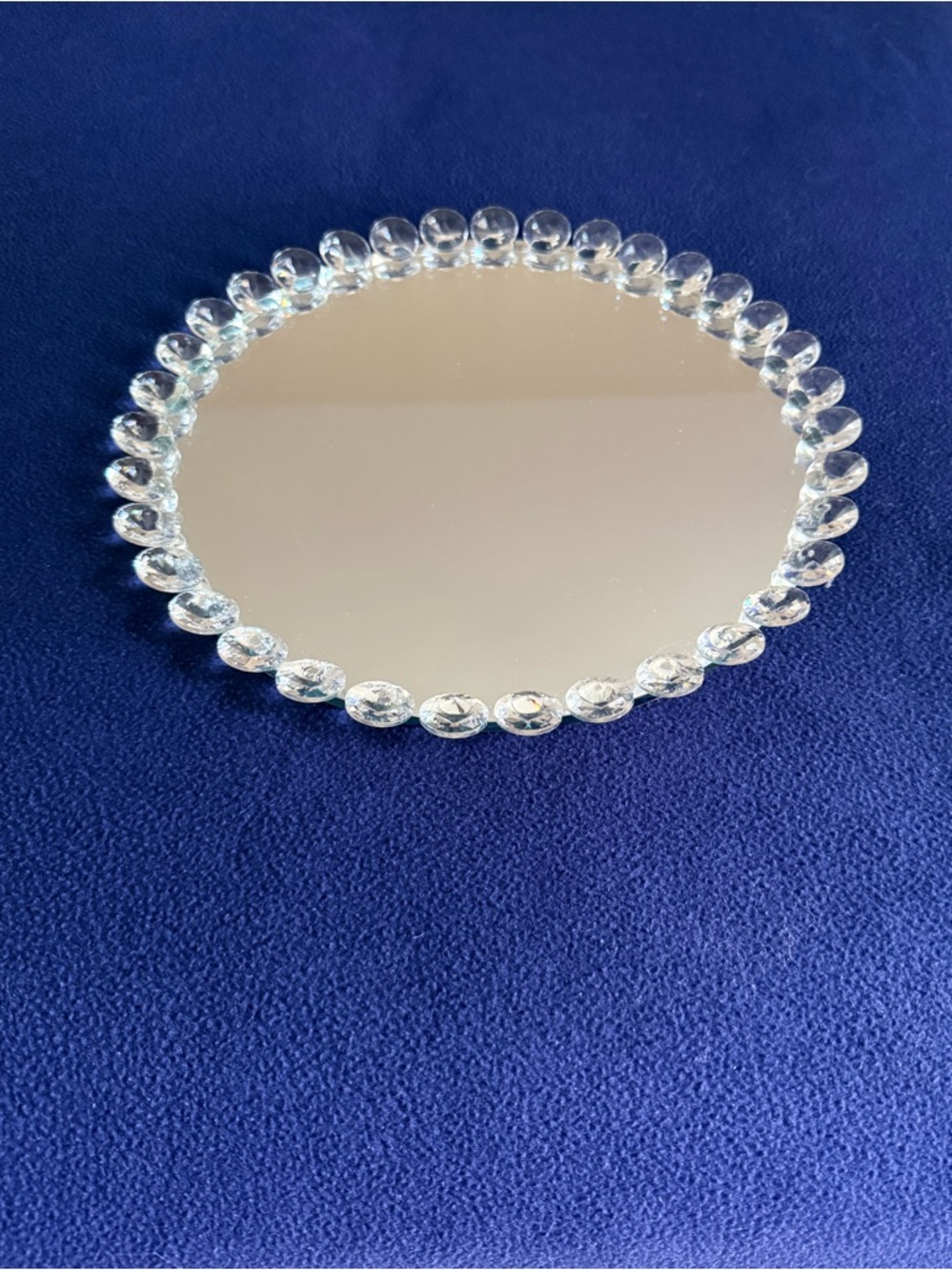Crystal Bead Mirror Tray